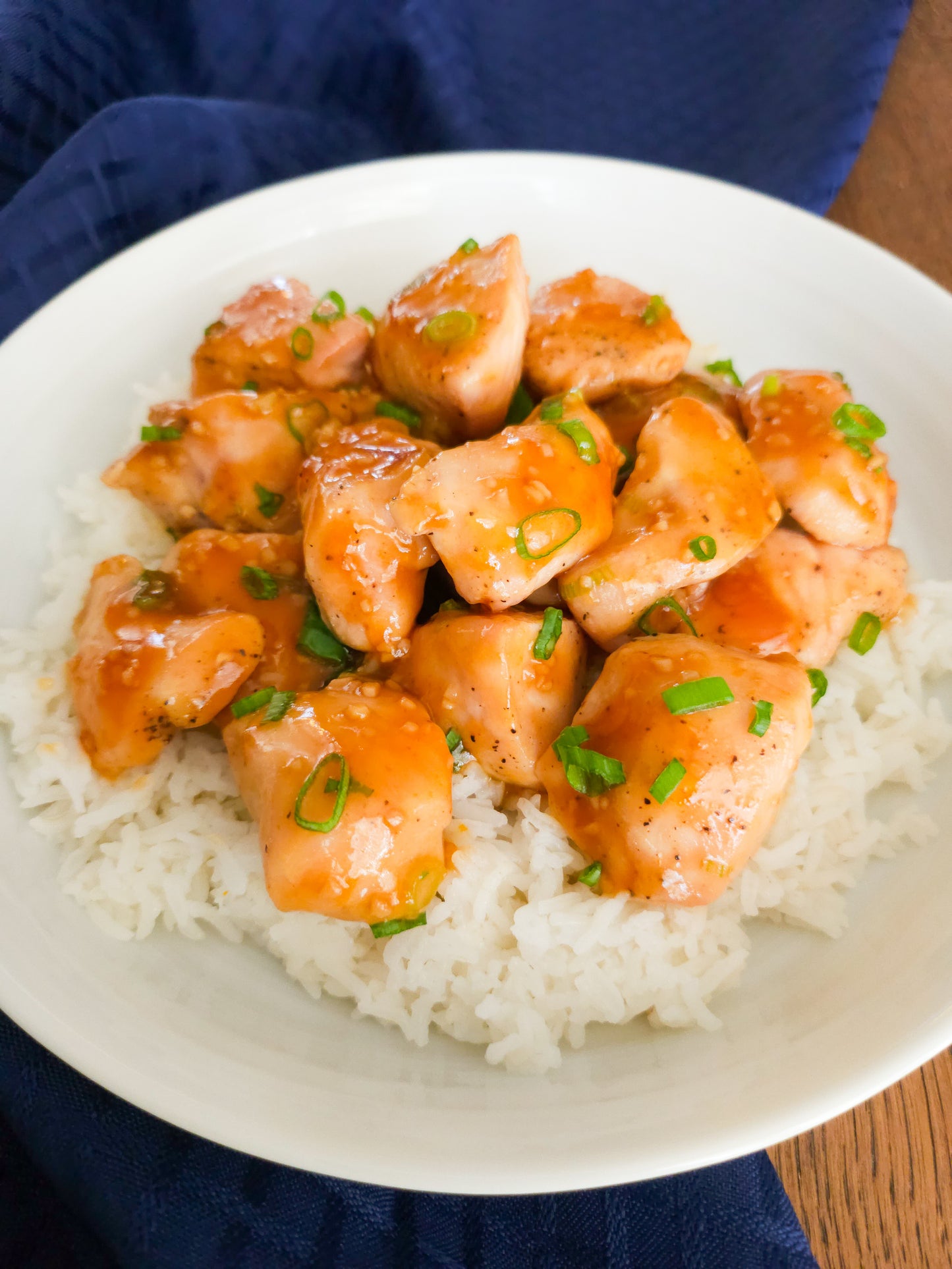 Poulet à L'Orange, Sauté de Légumes et Riz Basmati