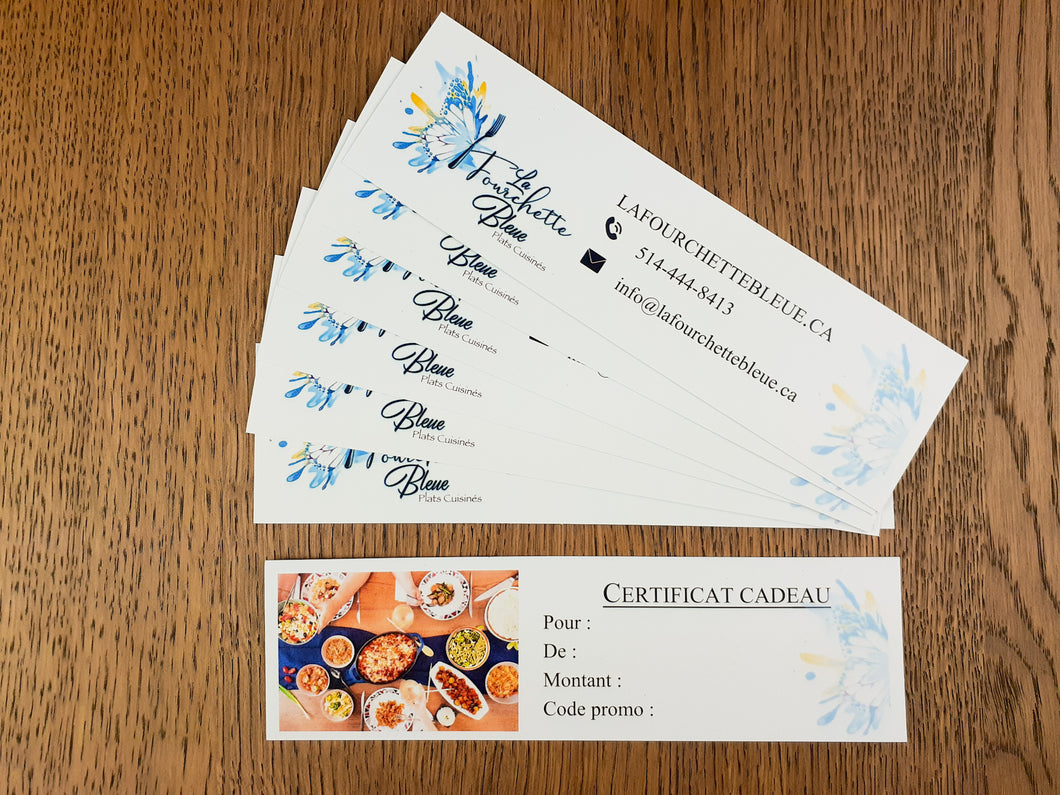 Certificat-Cadeau La Fourchette Bleue